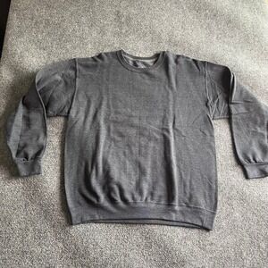 Fruit of the Loom Mens Crewneck Sweatshirt Charcoal Heather Grey Large L 321